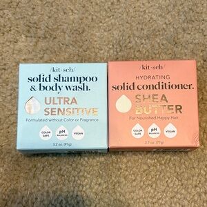 Kitsch Ultra Sensitive Shampoo & Shea Butter Conditioner bars